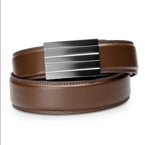 Endeavor Buckle & Brown Full Grain Leather Belt